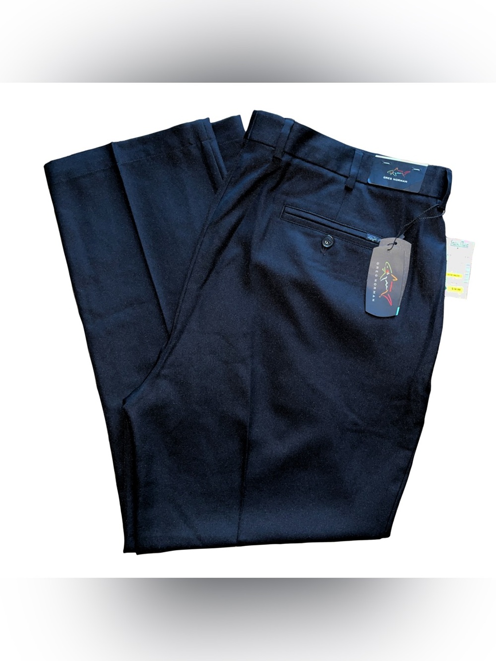 NWT Greg Norman Black Classic Pro-Fit Sz 42x30 Golf Wedding Career Corp Office